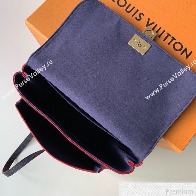 Louis Vuitton Marignan Messenger Bag in Empreinte Leather M44545 Navy Blue/Red 2019 (KD-9042617)