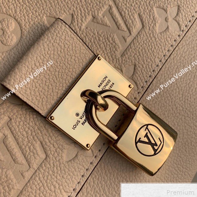 Louis Vuitton Marignan Messenger Bag in Empreinte Leather M44545 Crème Beige/Caramel 2019 (KD-9042628)