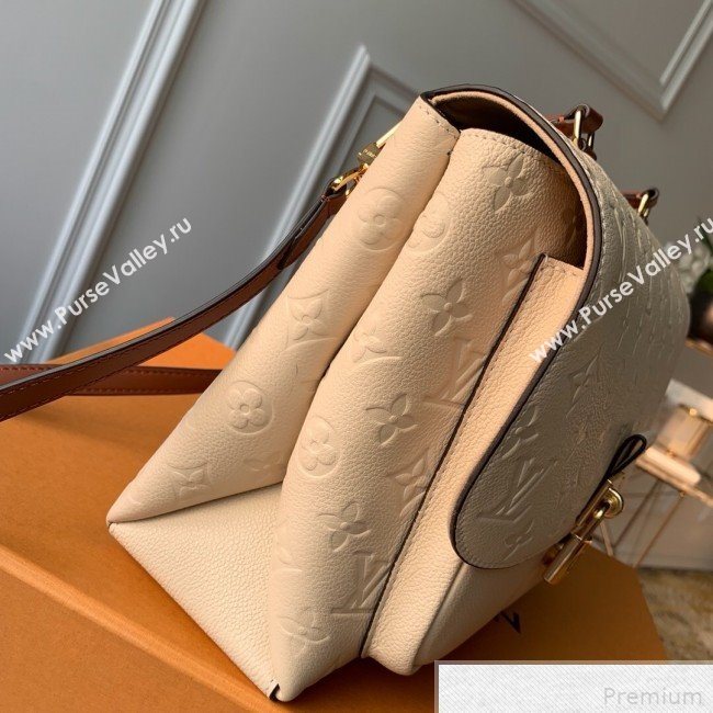 Louis Vuitton Marignan Messenger Bag in Empreinte Leather M44545 Crème Beige/Caramel 2019 (KD-9042628)