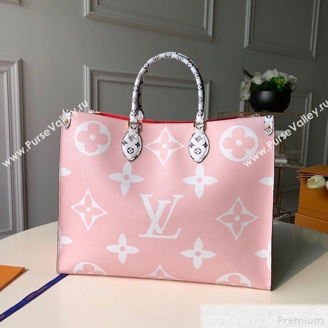 Louis Vuitton Onthego Shopper Tote Bag M44569 Red/Pink 2019 (KD-9042629)