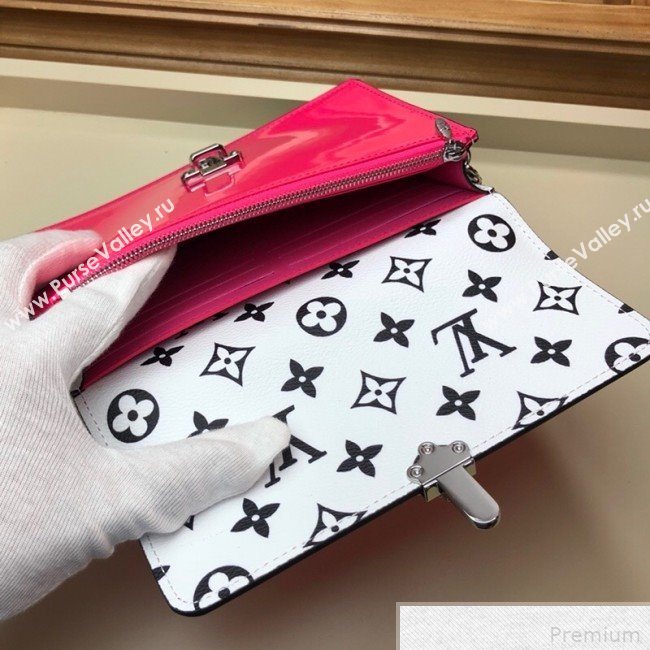 Louis Vuitton Cherrywood WOC Chain Wallet in Patent Leather M67793 Pink 2019 (LVSJ-9042635)