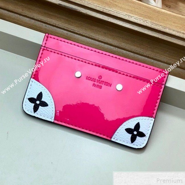 Louis Vuitton Venice Card Holder in Patent Leather M67639 Hot Pink (LVSJ-9042637)