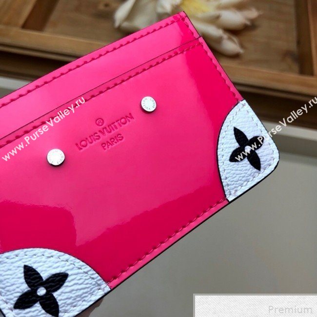 Louis Vuitton Venice Card Holder in Patent Leather M67639 Hot Pink (LVSJ-9042637)