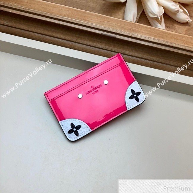 Louis Vuitton Venice Card Holder in Patent Leather M67639 Hot Pink (LVSJ-9042637)