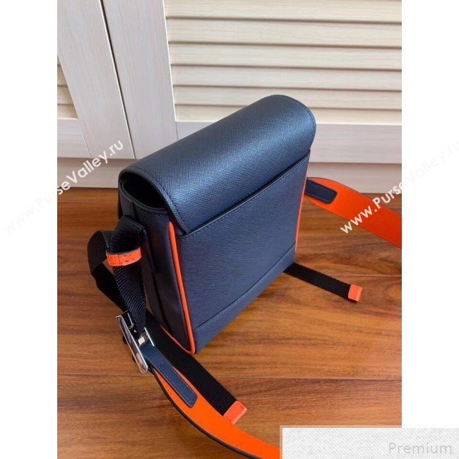 Prada Saffiano Leather Shoulder Bag 2VD019 Black/Orange 2019 (RUISI-9042706)