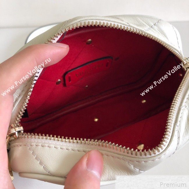 Valentino Small Quilted Boomstud Crossbody Camera Bag White 2019 (JJ3-9042708)