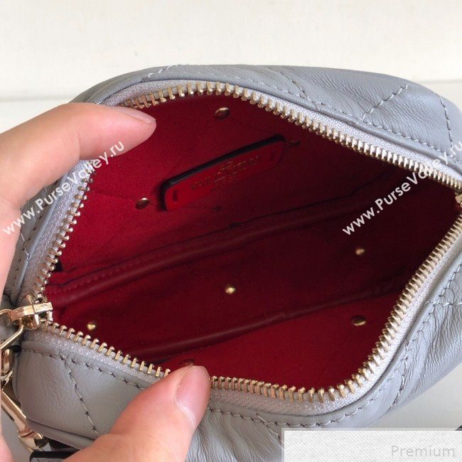 Valentino Small Quilted Boomstud Crossbody Camera Bag Light Blue 2019 (JJ3-9042710)