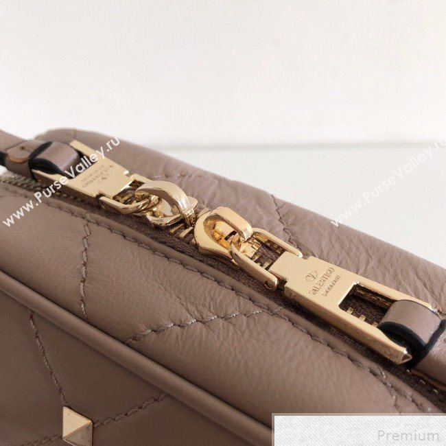 Valentino Small Quilted Boomstud Crossbody Camera Bag Dusty Pink 2019 (JJ3-9042711)