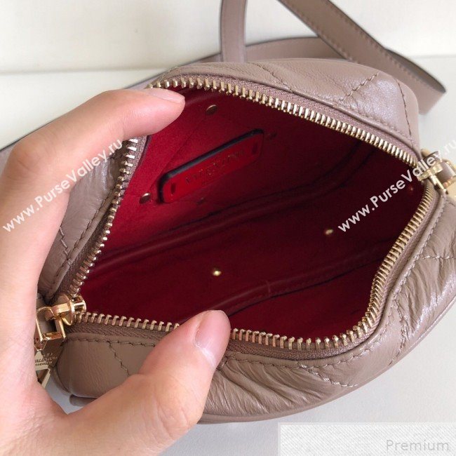 Valentino Small Quilted Boomstud Crossbody Camera Bag Dusty Pink 2019 (JJ3-9042711)