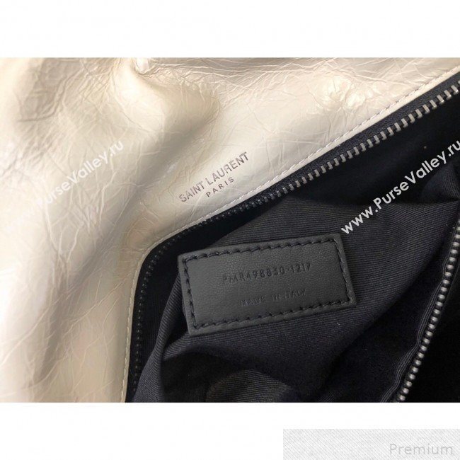 Saint Laurent Large Niki Chain Bag in Vintage Leather 498830 White 2019 (KTS-9042714)