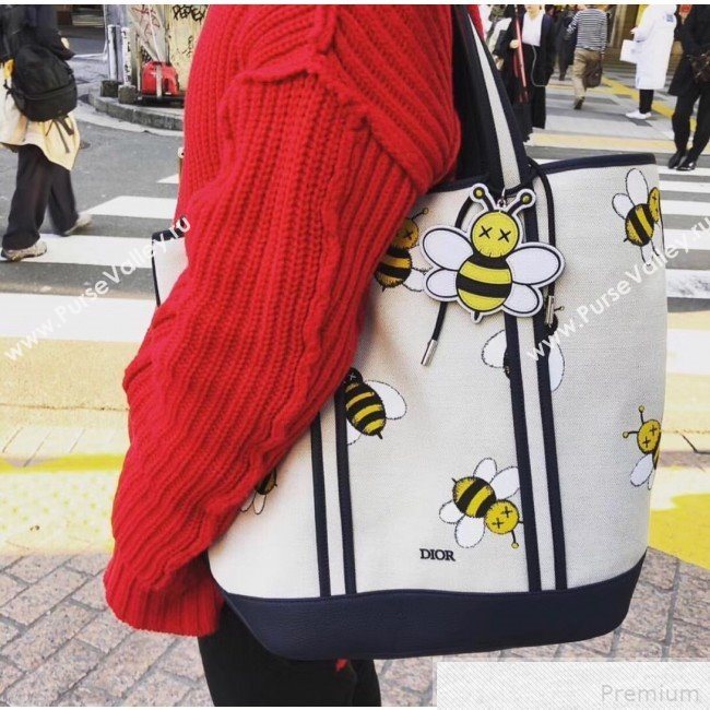 Dior x Kaws Bees Cotton Tote Beige 2019 (WEIP-9042729)