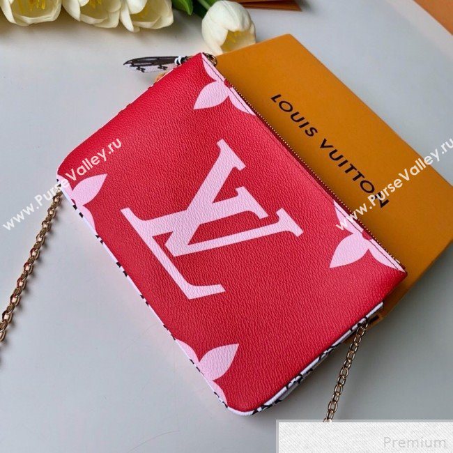 Louis Vuitton Pochette Double Zip Chain Pouch M67561 2019 (FANG-9042603)