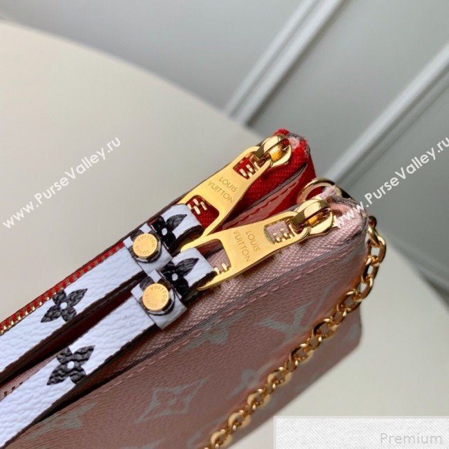 Louis Vuitton Pochette Double Zip Chain Pouch M67561 2019 (FANG-9042603)