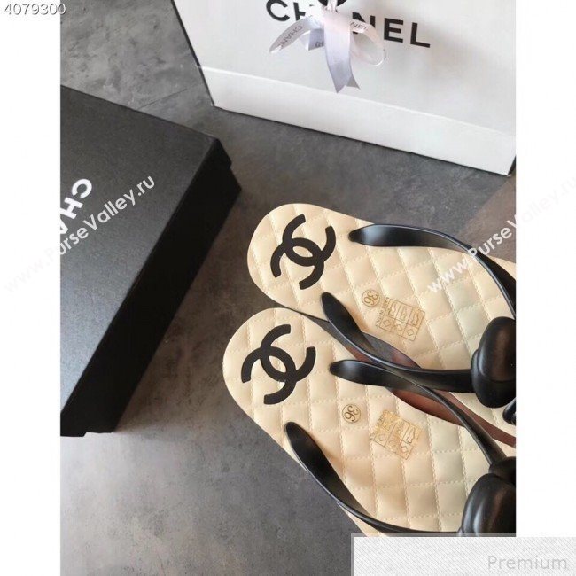 Chanel Camellia Flat Slide Sandals Black 2019 (EM-9042806)