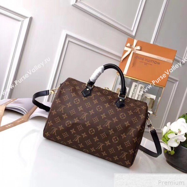 Louis Vuitton Speedy Bandouliere 30 Top Handle Bag Monogram Canvas/Black M41112 (KIKI-9041935)