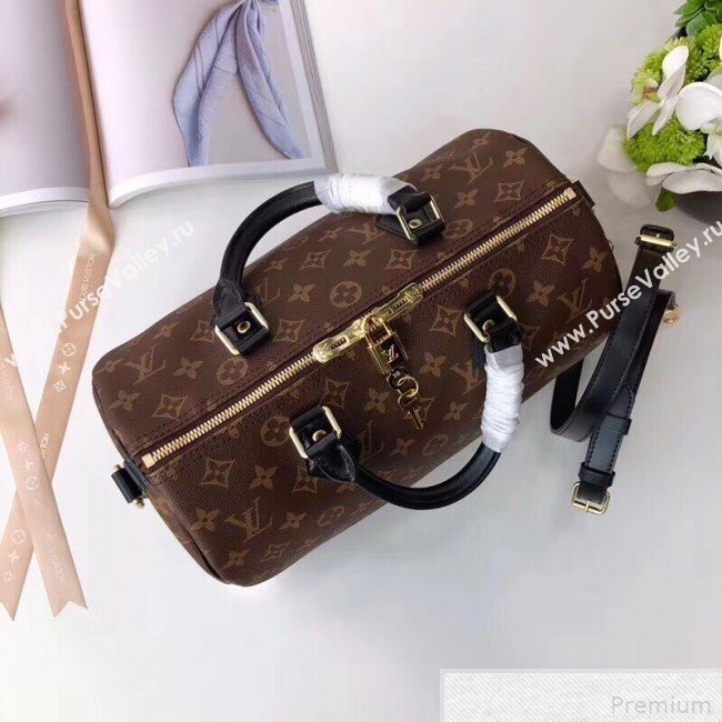 Louis Vuitton Speedy Bandouliere 30 Top Handle Bag Monogram Canvas/Black M41112 (KIKI-9041935)