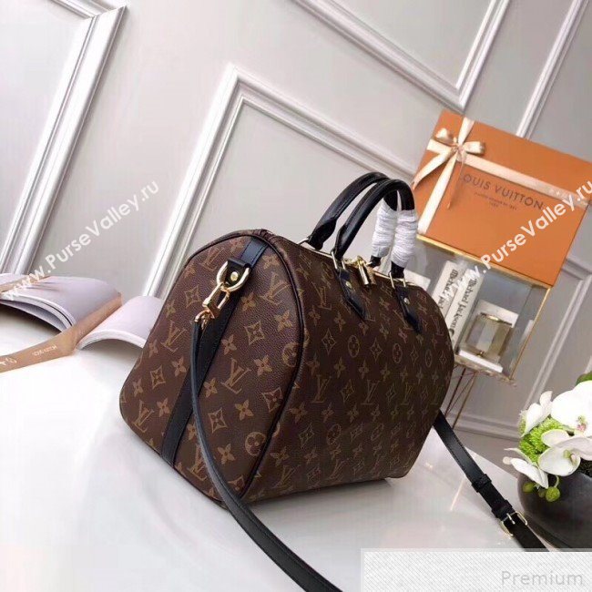 Louis Vuitton Speedy Bandouliere 30 Top Handle Bag Monogram Canvas/Black M41112 (KIKI-9041935)