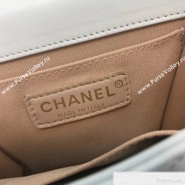 Chanel Pearl Flap Bag AS0580 White 2019 (JDH-9041810)