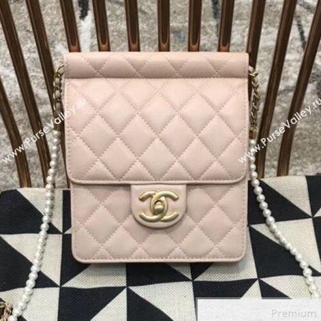 Chanel Pearl Flap Bag AS0580 Light Apricot 2019 (JDH-9041811)