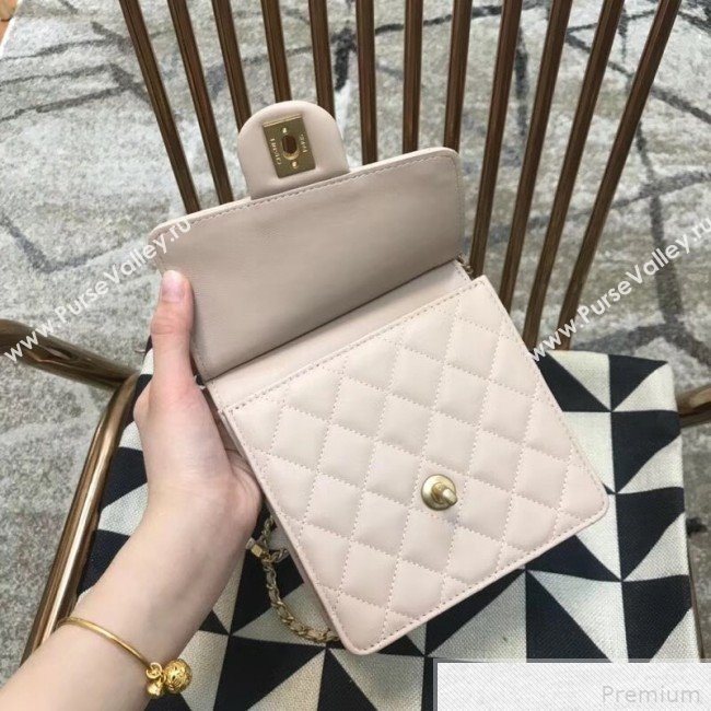 Chanel Pearl Flap Bag AS0580 Light Apricot 2019 (JDH-9041811)