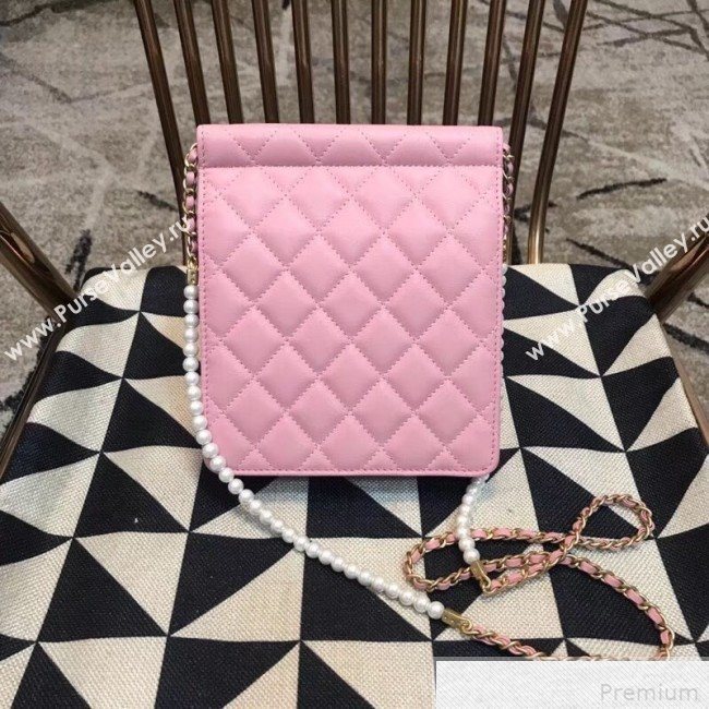 Chanel Pearl Flap Bag AS0580 Pink 2019 (JDH-9041812)