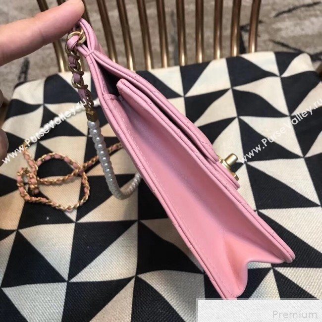 Chanel Pearl Flap Bag AS0580 Pink 2019 (JDH-9041812)