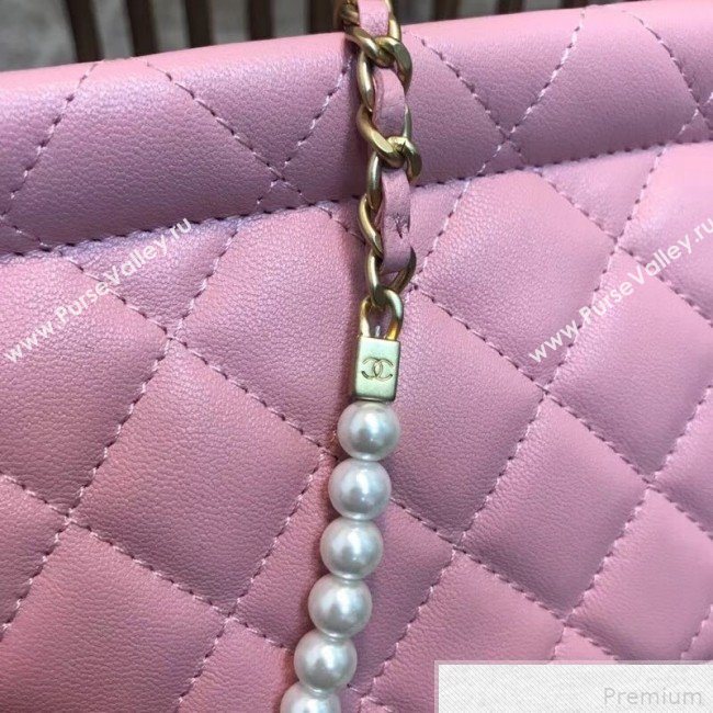 Chanel Pearl Flap Bag AS0580 Pink 2019 (JDH-9041812)