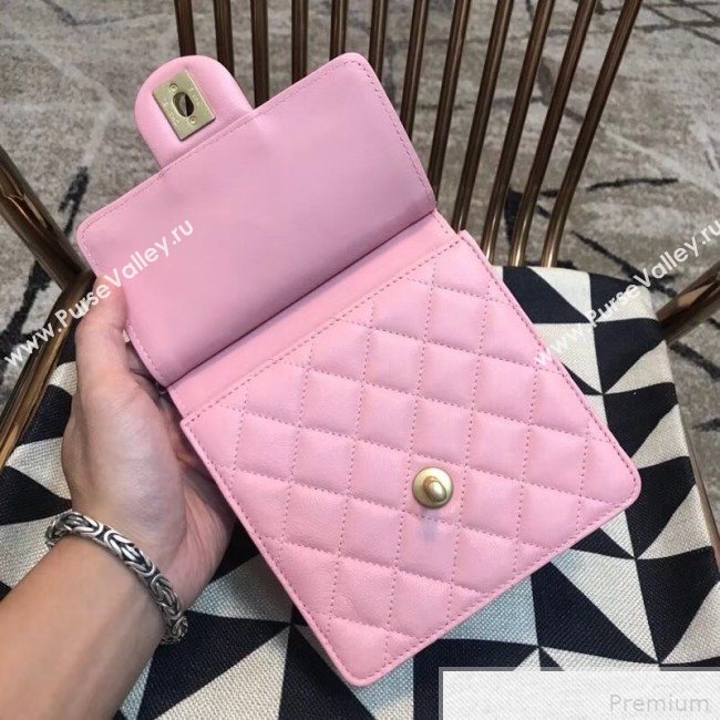 Chanel Pearl Flap Bag AS0580 Pink 2019 (JDH-9041812)