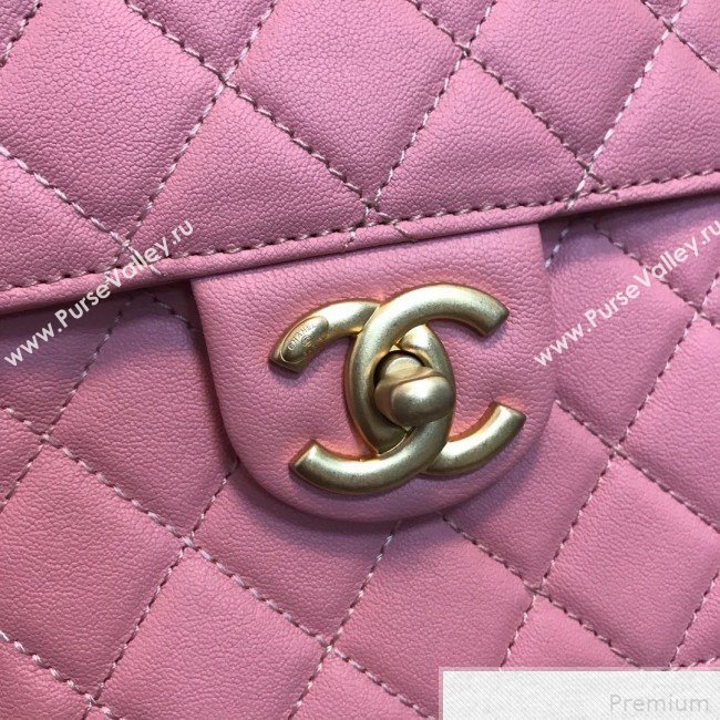 Chanel Lambskin Pearl Flap Clutch with Chain AP0367 Pink 2019 (JDH-9041817)