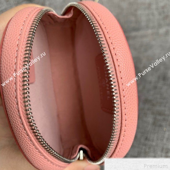 Chanel Calfskin Stripes Trim Classic Zipped Coin Purse Pink (SSZ-9041826)