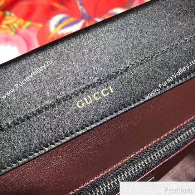 Gucci Zumi Grainy Leather Small Top Handle Bag ‎569712 Black 2019 (DLH-9041836)