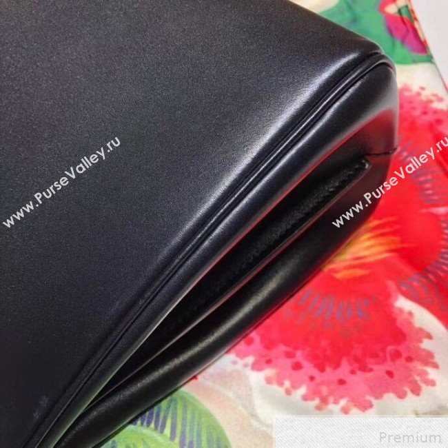 Gucci Zumi Grainy Leather Small Top Handle Bag ‎569712 Black 2019 (DLH-9041836)