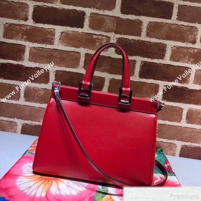 Gucci Zumi Grainy Leather Small Top Handle Bag ‎569712 Red 2019 (DLH-9041837)