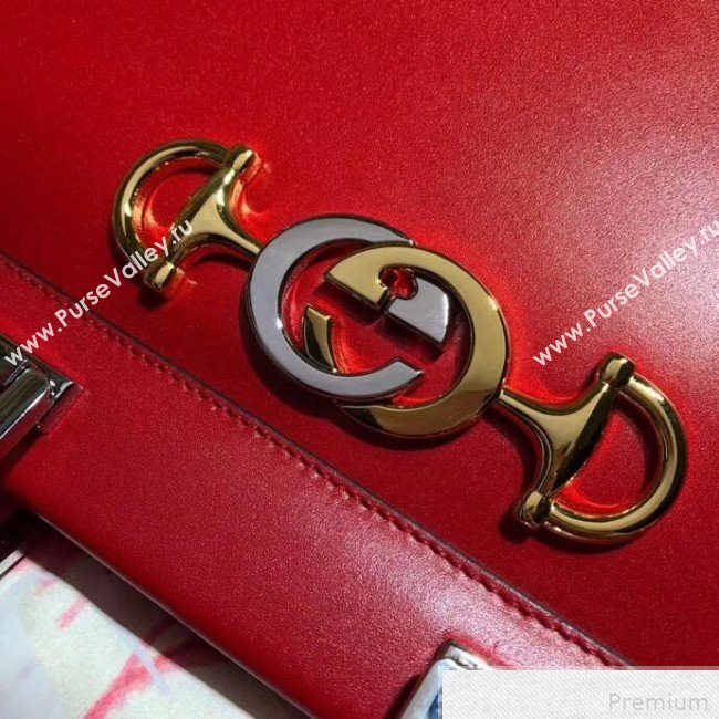 Gucci Zumi Grainy Leather Small Top Handle Bag ‎569712 Red 2019 (DLH-9041837)