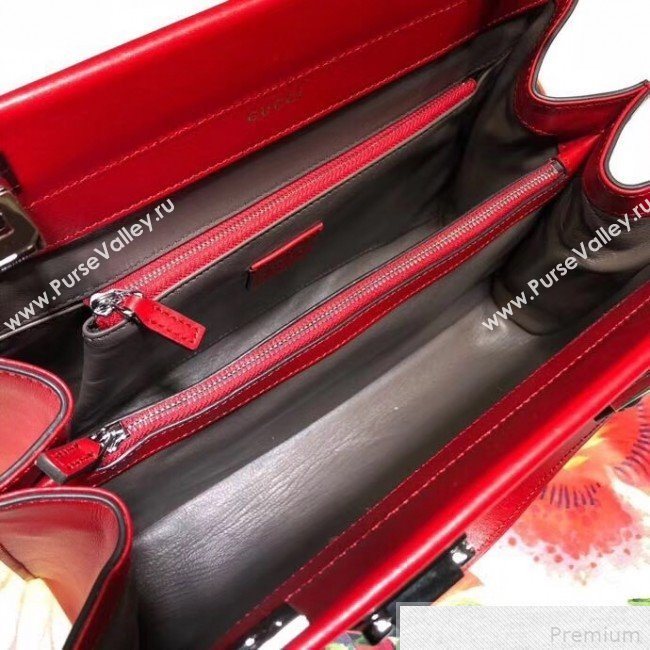 Gucci Zumi Grainy Leather Small Top Handle Bag ‎569712 Red 2019 (DLH-9041837)