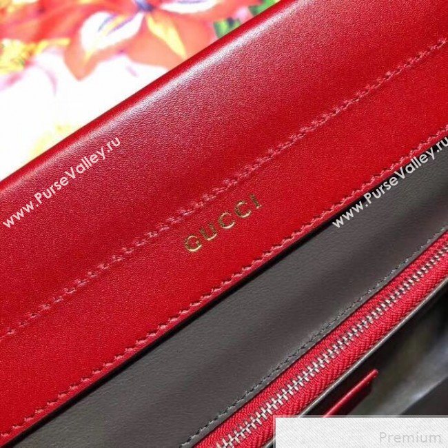 Gucci Zumi Grainy Leather Small Top Handle Bag ‎569712 Red 2019 (DLH-9041837)