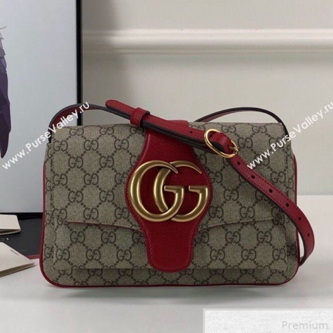 Gucci Arli GG Small Shoulder Bag 550129 Red 2019 (DLH-9041838)