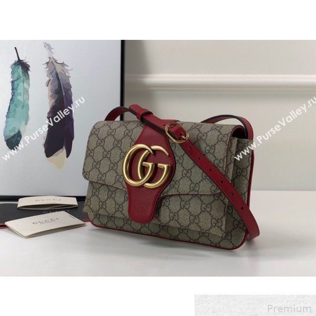 Gucci Arli GG Small Shoulder Bag 550129 Red 2019 (DLH-9041838)
