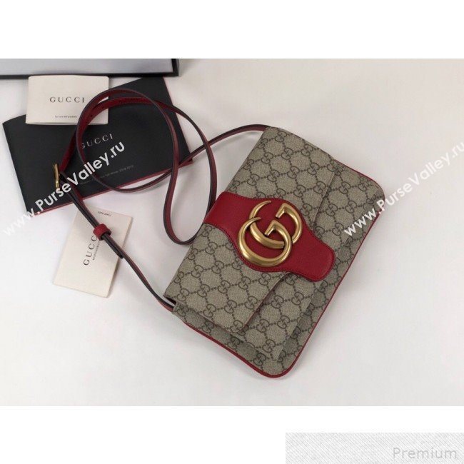 Gucci Arli GG Small Shoulder Bag 550129 Red 2019 (DLH-9041838)