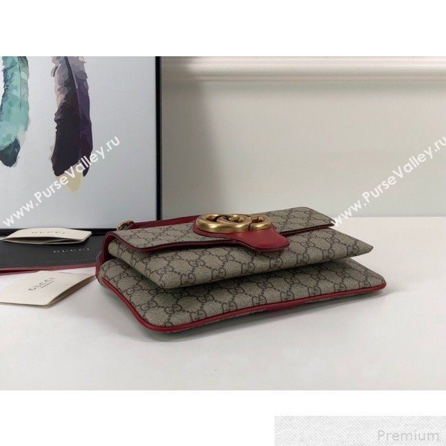 Gucci Arli GG Small Shoulder Bag 550129 Red 2019 (DLH-9041838)