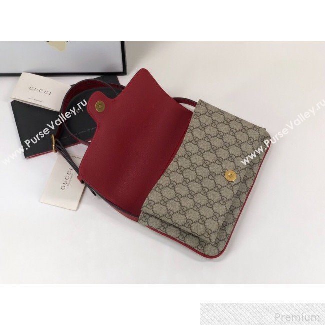 Gucci Arli GG Small Shoulder Bag 550129 Red 2019 (DLH-9041838)