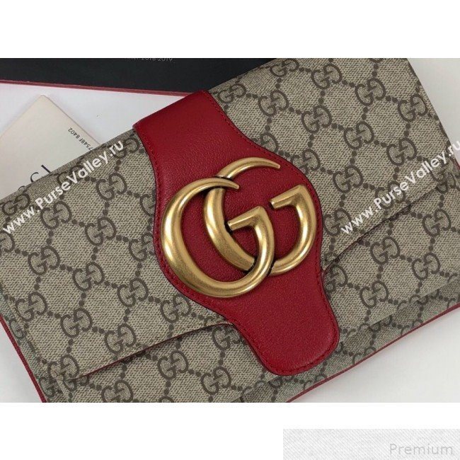 Gucci Arli GG Small Shoulder Bag 550129 Red 2019 (DLH-9041838)