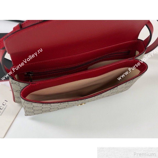 Gucci Arli GG Small Shoulder Bag 550129 Red 2019 (DLH-9041838)