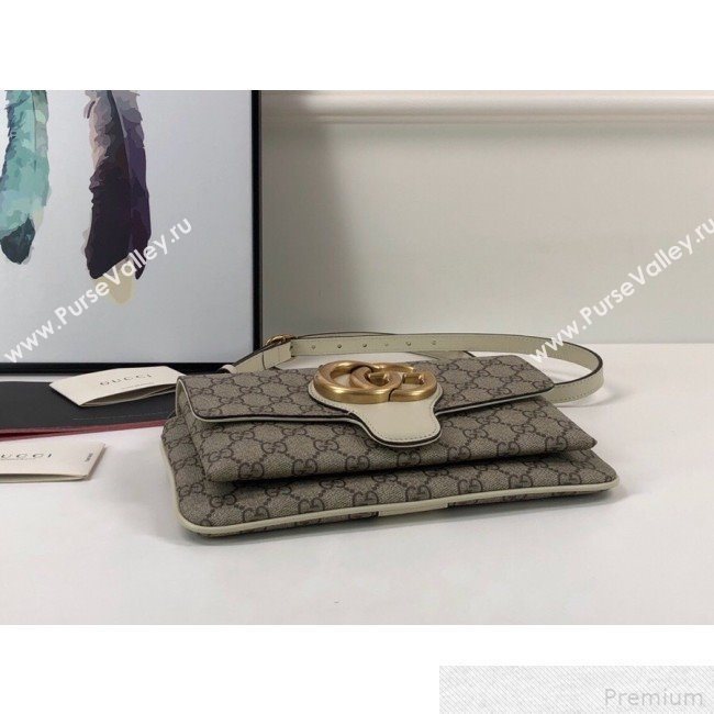 Gucci Arli GG Small Shoulder Bag 550129 White 2019 (DLH-9041839)