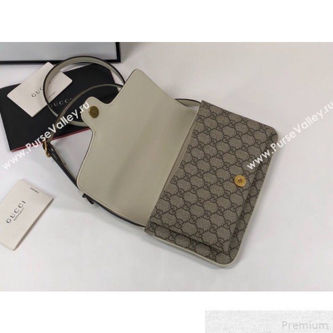 Gucci Arli GG Small Shoulder Bag 550129 White 2019 (DLH-9041839)