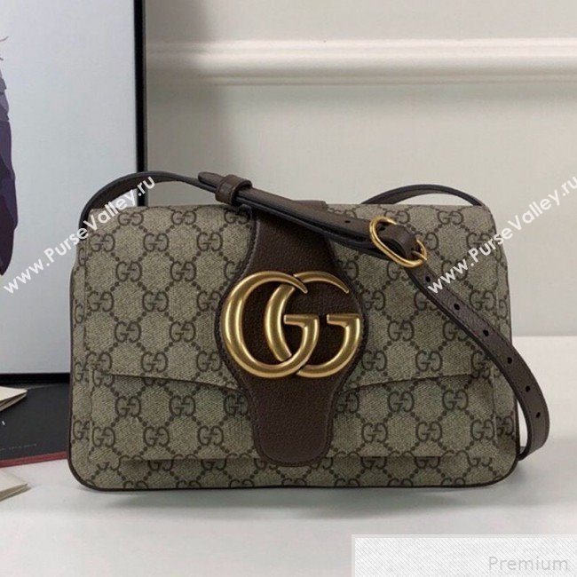 Gucci Arli GG Small Shoulder Bag 550129 Coffee 2019 (DLH-9041840)
