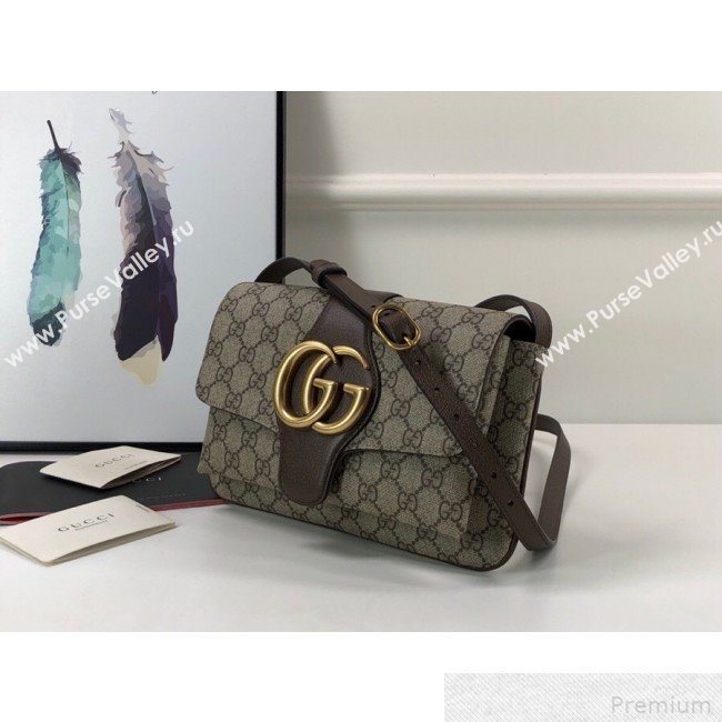 Gucci Arli GG Small Shoulder Bag 550129 Coffee 2019 (DLH-9041840)