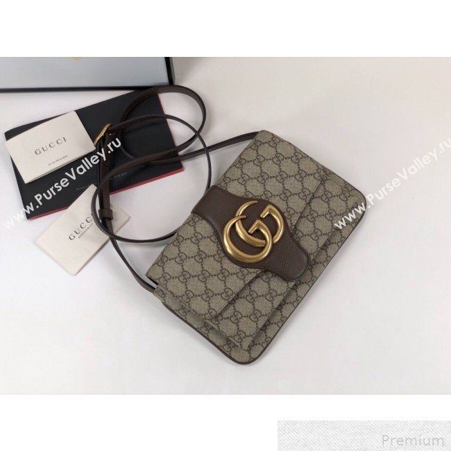 Gucci Arli GG Small Shoulder Bag 550129 Coffee 2019 (DLH-9041840)