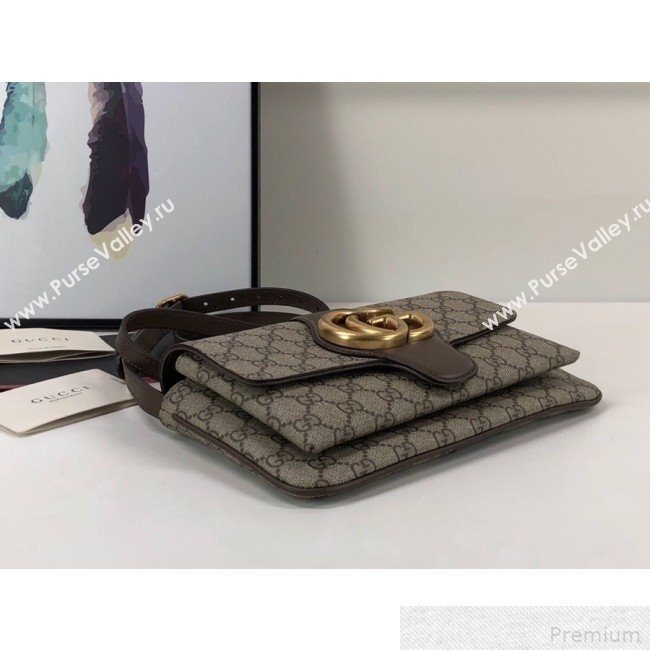 Gucci Arli GG Small Shoulder Bag 550129 Coffee 2019 (DLH-9041840)