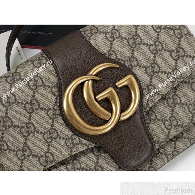 Gucci Arli GG Small Shoulder Bag 550129 Coffee 2019 (DLH-9041840)